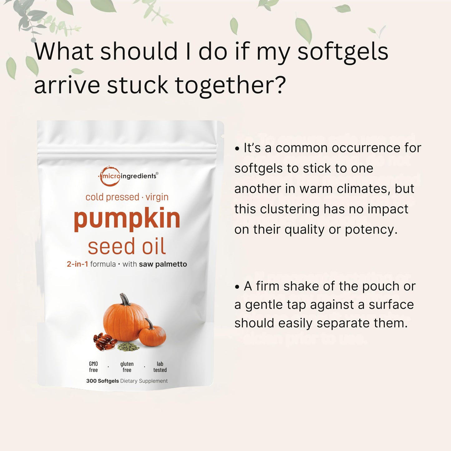 Pumpkin Seed Oil with Saw Palmetto – Micro Ingredients, 300 Softgels (Cold Pressed, Non-GMO)