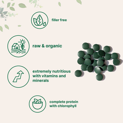 Micro Ingredients Organic Spirulina – 3000mg per Serving, 720 Tablets