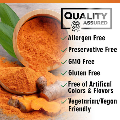 Turmeric Curcumin 1950mg with Bioperine – 95% Curcuminoids, 240 Vegan Capsules, Made in USA