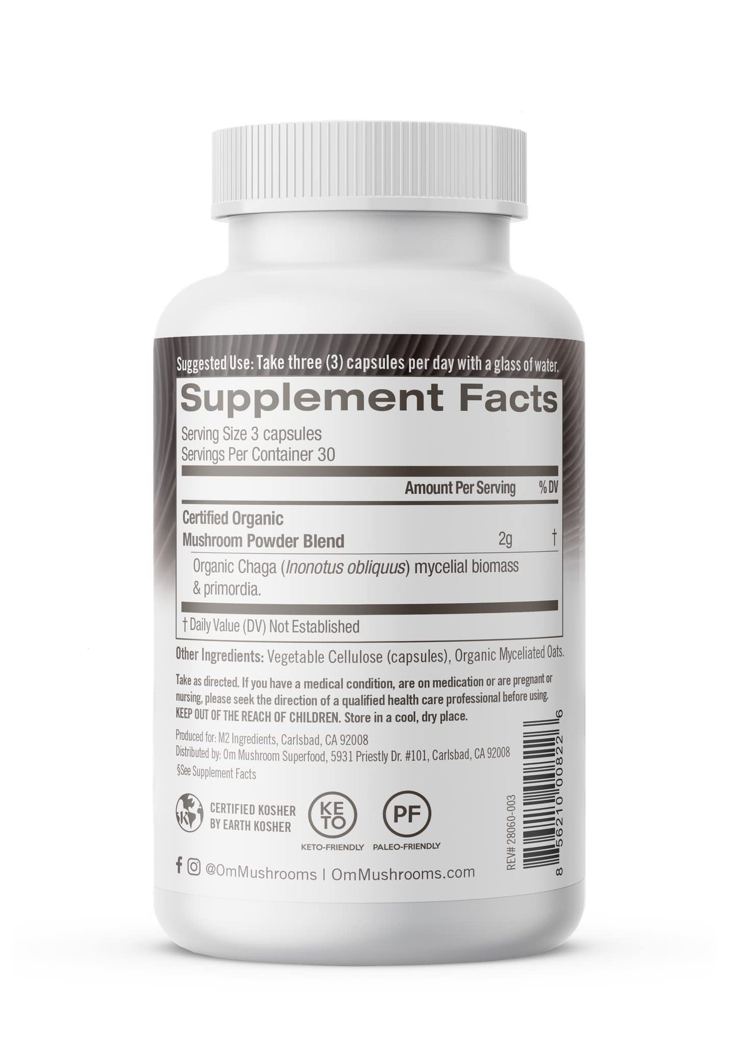 Om Mushroom Superfood Chaga Capsules | Immune Support, 90 Count