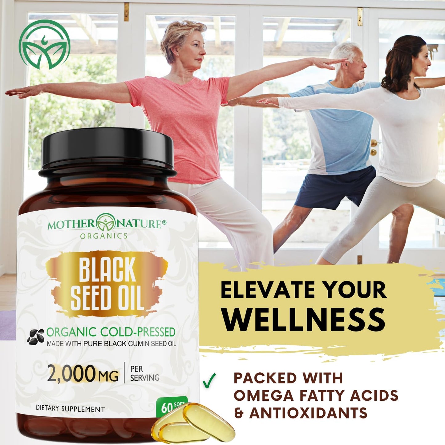 Organic Turkish Black Seed Oil Capsules - 1000mg, 60ct, Non-GMO