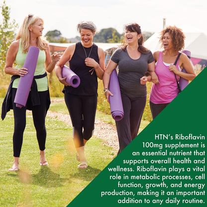 Health Thru Nutrition Riboflavin 100mg VegeCaps | Energy Metabolism & Nervous System Support