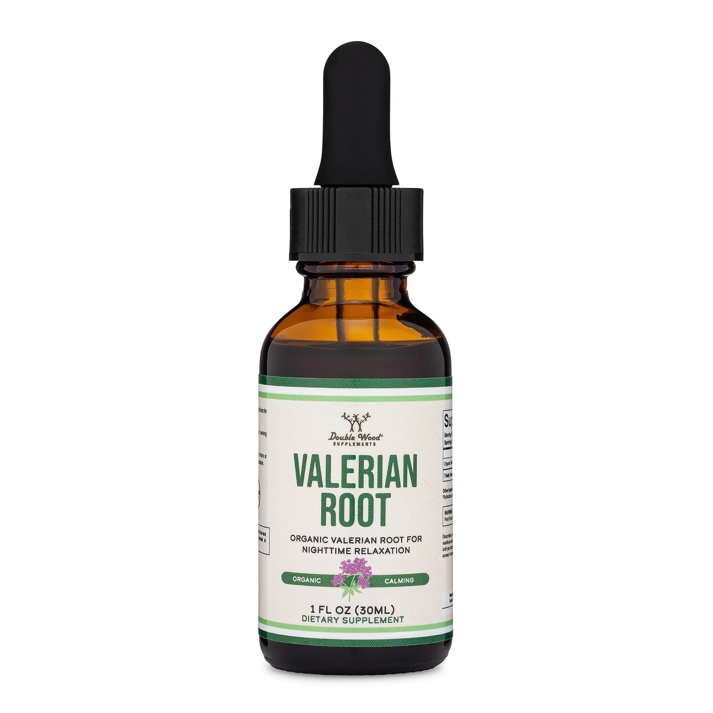 Valerian Root Drops for Sleep - Organic Valerian Root Tincture 168mg | 1 FL OZ, 30 Servings by Double Wood