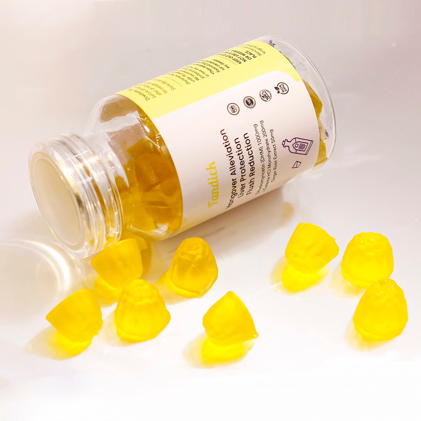 FANDICK DHM 1000 Dihydromyricetin Gummies (30 Count) – Ginger Root, Electrolyte Pectin