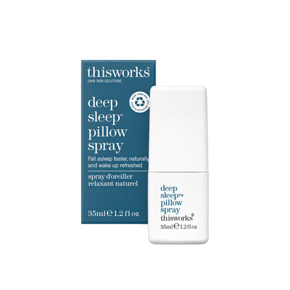 THISWORKS Deep Sleep Pillow Spray – Fast-Acting Natural Lavender for Relaxation & Restful Sleep (35 ml Travel Size)