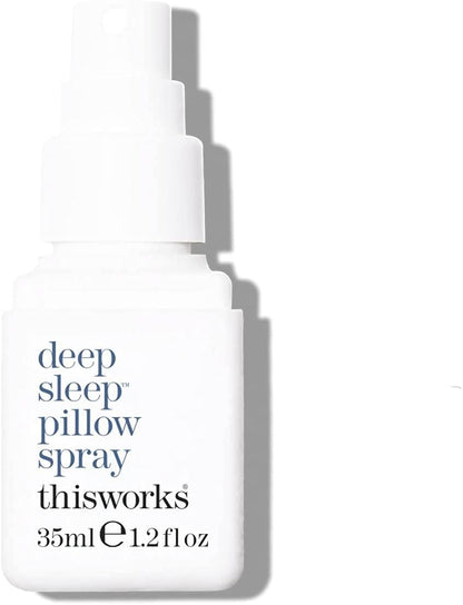 THISWORKS Deep Sleep Pillow Spray – Fast-Acting Natural Lavender for Relaxation & Restful Sleep (35 ml Travel Size)