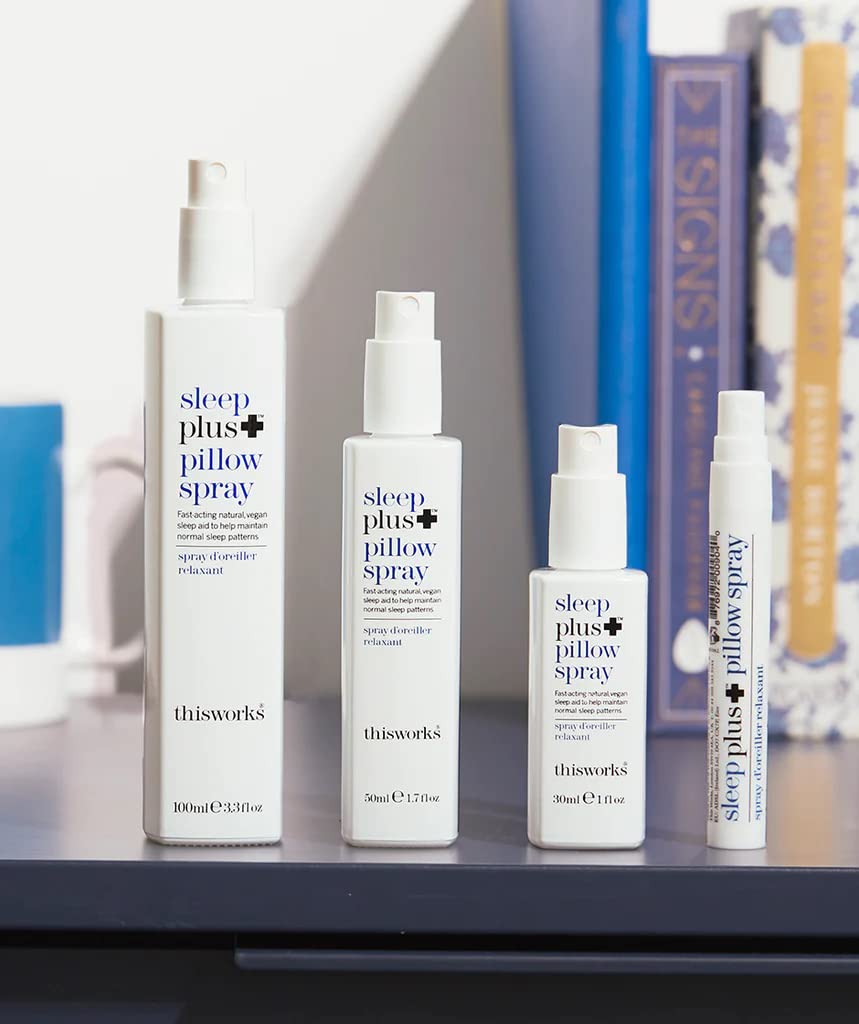 THISWORKS Sleep Plus Pillow Spray – Fast-Acting Rest with Lavender, Vetivert & Camomile, 100ml