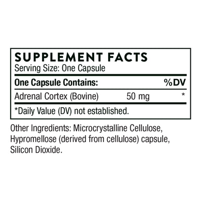 THORNE Adrenal Cortex - Cortisol Support Supplement for Stress Management & Adrenal Health | 60 Capsules