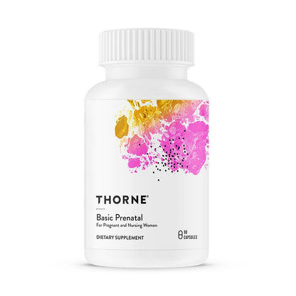 Thorne Basic Prenatal – Folate Multi with Choline | 90 Capsules (30 Servings) | Gluten, Dairy & Soy-Free