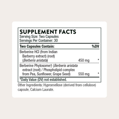 THORNE Berberine Dual Action Formula with Phytosome Plus | Heart, Immune, GI & Cholesterol Support