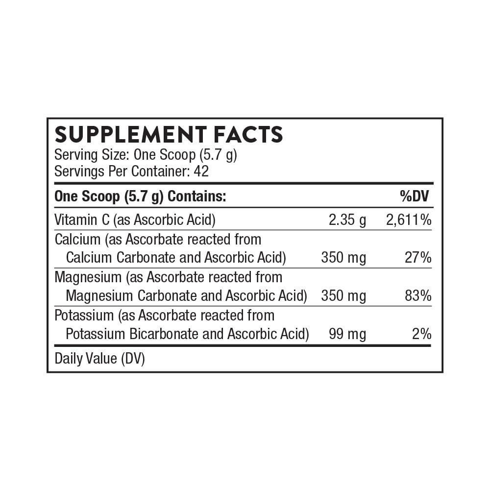 THORNE Buffered C Powder with Calcium, Magnesium & Potassium | Immune Support, Collagen Formation & Antioxidant Protection - 8.32 Oz