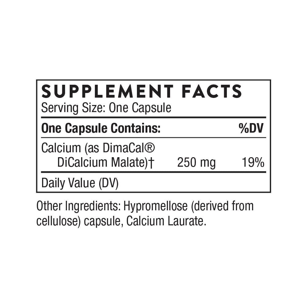 Thorne Calcium DimaCal - Chelated Calcium for Enhanced Absorption | 120 Capsules