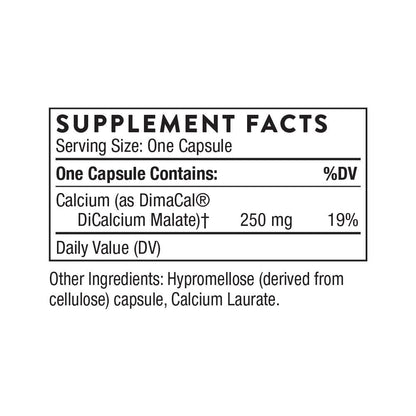 Thorne Calcium DimaCal - Chelated Calcium for Enhanced Absorption | 120 Capsules