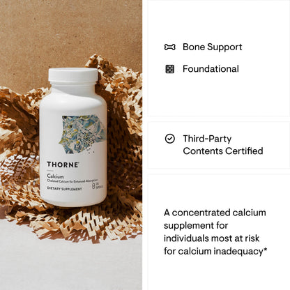 Thorne Calcium DimaCal - Chelated Calcium for Enhanced Absorption | 120 Capsules