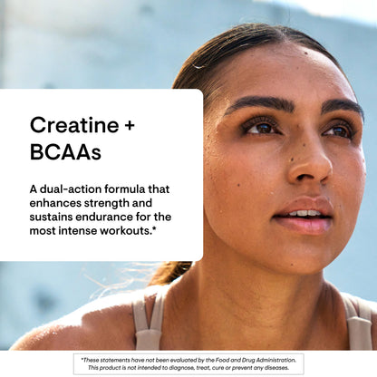 THORNE Creatine + BCAAs Powder – Peach Mango, NSF Certified for Sport – 30 Servings