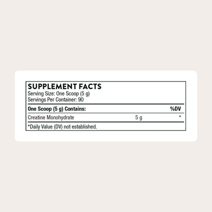 THORNE Creatine - Micronized Creatine Monohydrate Powder for Muscle & Focus | NSF Certified for Sport | Unflavored | 5 g per Serving | 90 Servings
