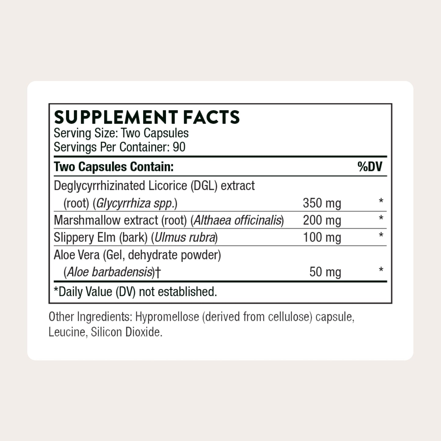 THORNE GI Relief - Digestive Support Supplement with Marshmallow Root, Aloe Vera, DGL & Slippery Elm Bark | 90 Servings