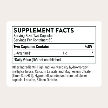 THORNE L-Arginine Sustained Release (Perfusia-SR) - Heart Support, Nitric Oxide & Blood Flow - 60 Servings