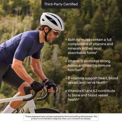 THORNE Multi-Vitamin Elite – AM & PM Daily Nutritional Supplement (Gluten-Free, Dairy-Free) | 180 Capsules