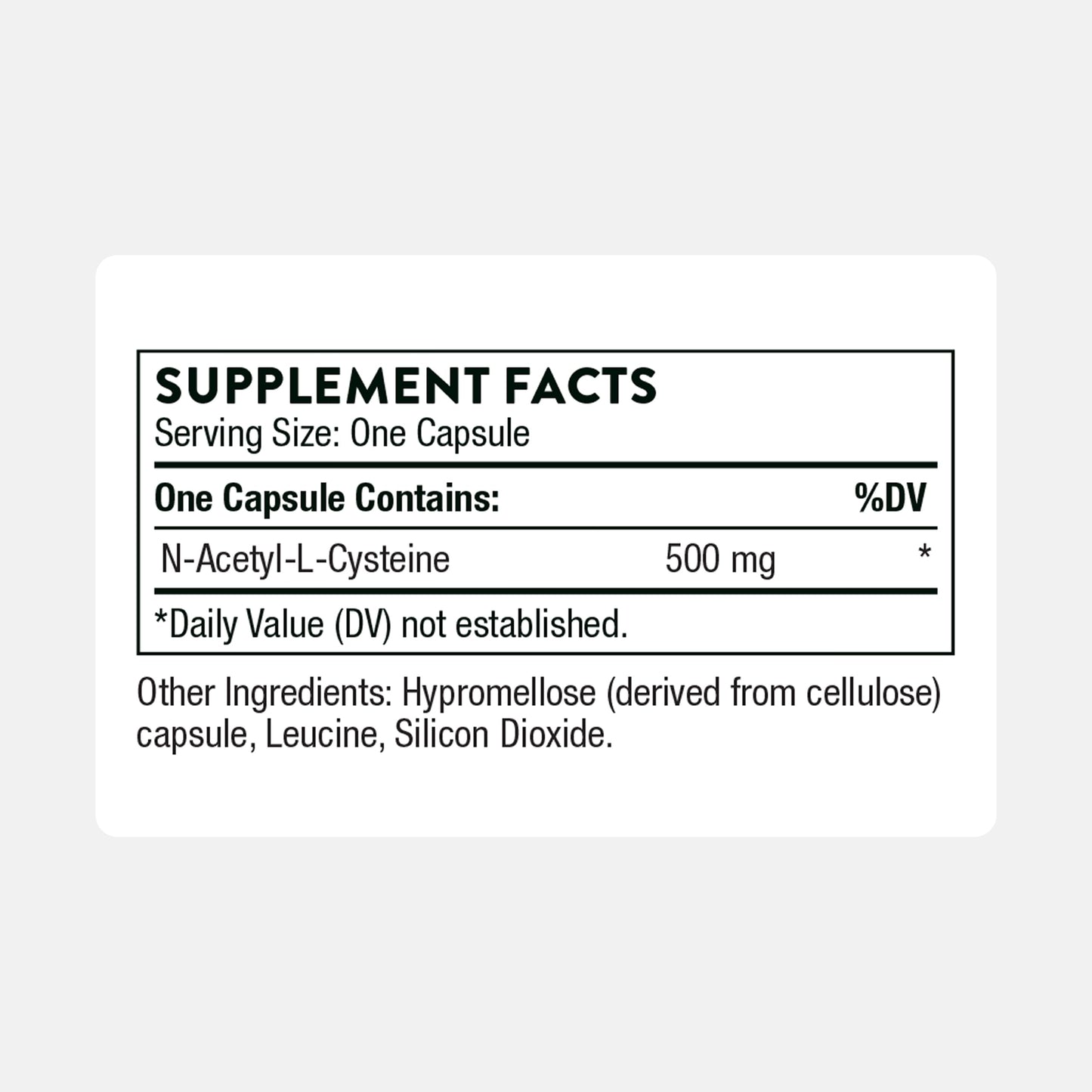 THORNE NAC N-Acetylcysteine 500mg - Supports Respiratory Health & Immune Function - 90 Servings