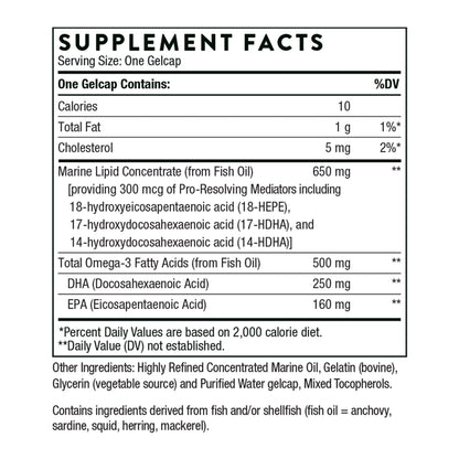 THORNE Pro-Resolving Mediators - Balanced Immune Response & Brain Structure, 60 Gelcaps