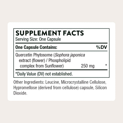 THORNE Quercetin Phytosome – Immune & Respiratory Support, Seasonal Allergy Relief | 60 Servings