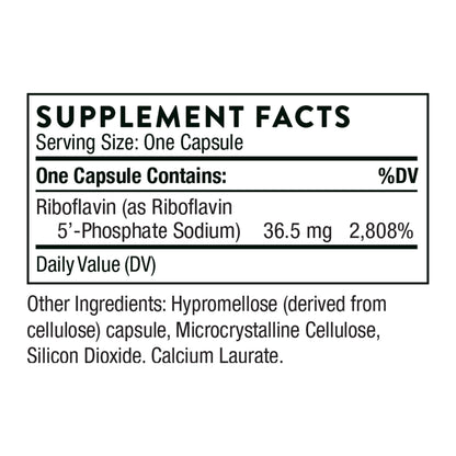 THORNE Riboflavin 5'-Phosphate - Bioactive Vitamin B2 for Methylation Support* - 60 Capsules