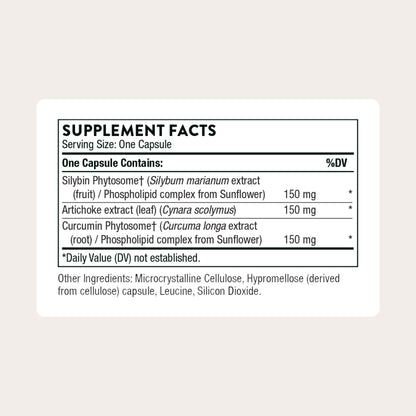 THORNE - S.A.T. Milk Thistle Complex with Silymarin, Artichoke & Turmeric Extracts for Liver Support | 60 Capsules