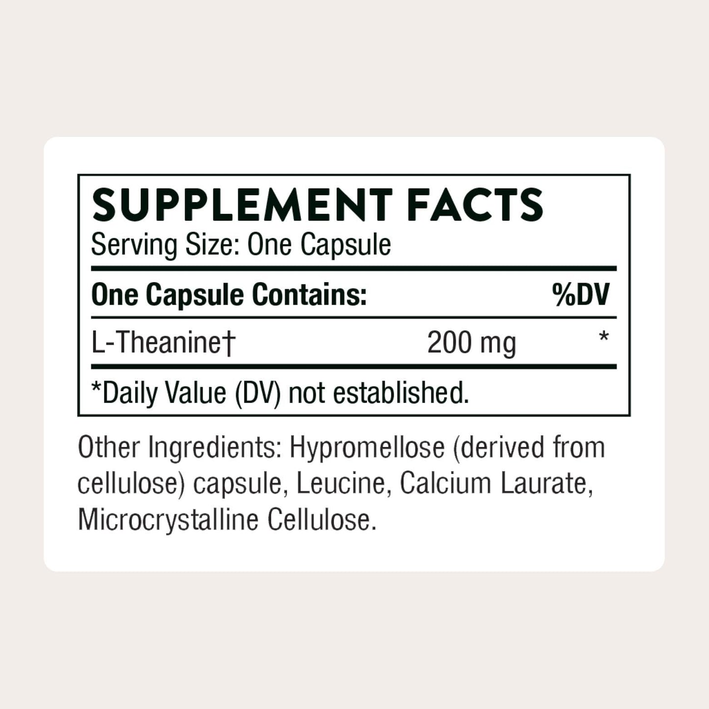 THORNE Theanine 200 mg | Supports Relaxation, Focus & Stress Response - 90 Capsules
