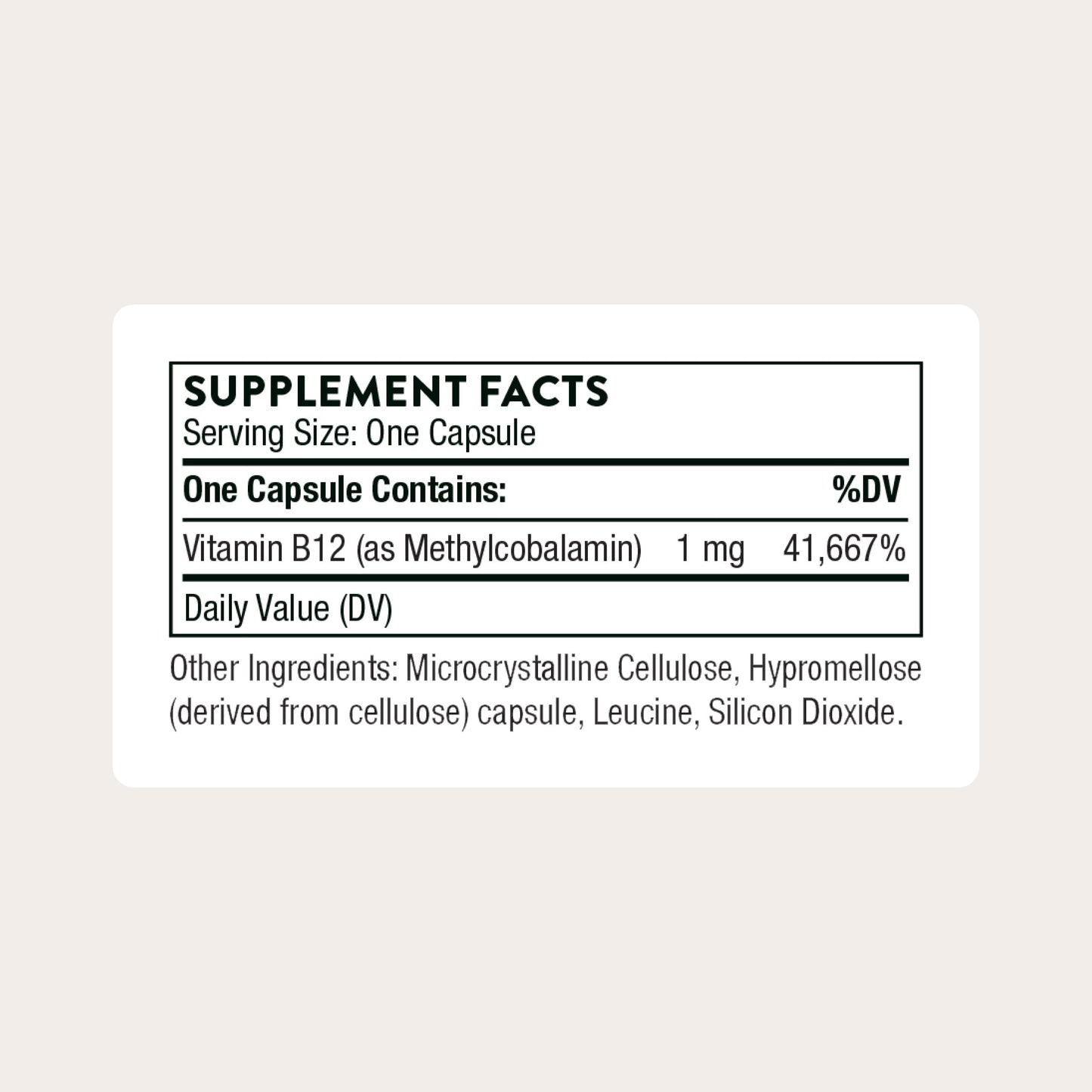 THORNE Vitamin B12 Methylcobalamin – Heart & Nerve Support