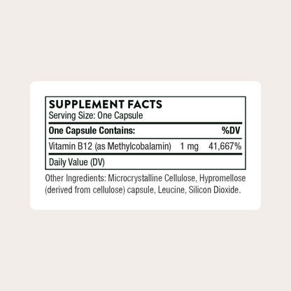THORNE Vitamin B12 Methylcobalamin – Heart & Nerve Support