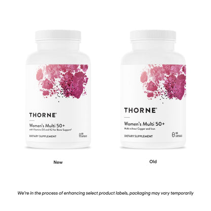 THORNE Women’s Multi 50+ – Comprehensive Daily Multivitamin for Heart, Bone & Immune Health | 180 Capsules