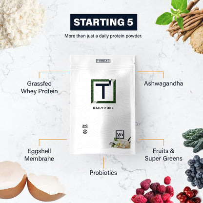 THREAD Performance Daily Fuel – Chocolate Brownie | 21g Protein, 60+ Organic Superfoods, 30 Servings
