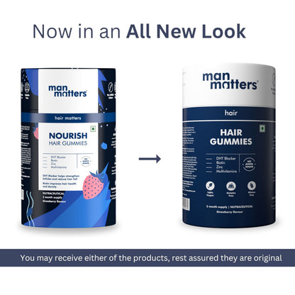 Man Matters Biotin Hair Gummy for Healthy Hair – No Sugar Added | 60 Gummies