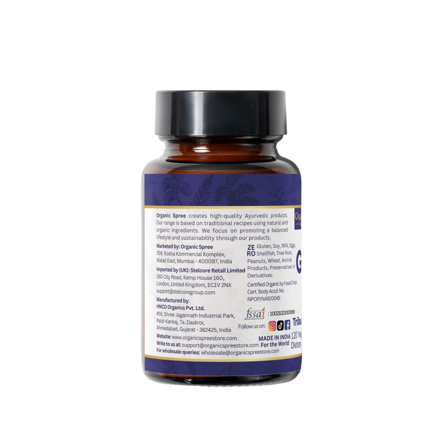 ORGANIC SPREE Gokshura 120 Tablets | Tribulus Terrestris | USDA Organic Certified | Supports Immunity & Strength | Pack of 3