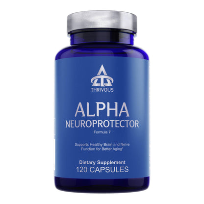 Thrivous Alpha Neuroprotector - Brain Support Nootropic Supplement with Acetyl L-Carnitine, Alpha GPC, R-Alpha Lipoic Acid, Ginkgo Biloba - 120 Vegan Capsules