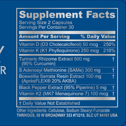 Thrivous Tenacity Arthroprotector – Joint & Bone Support (60 Vegan Capsules)