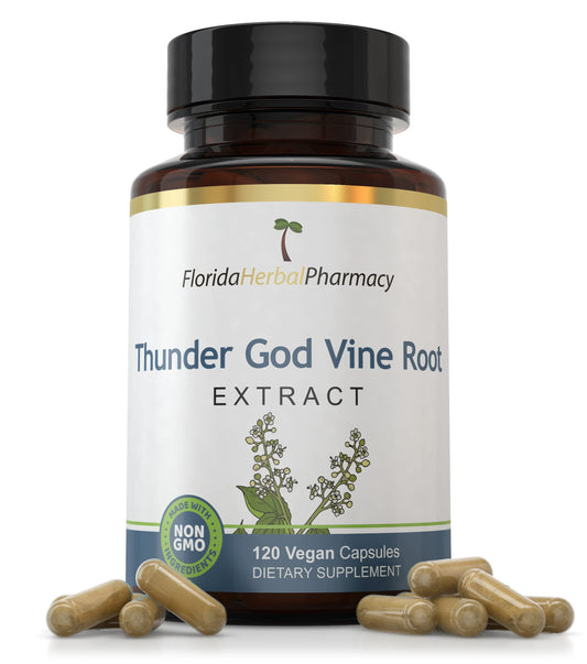 Florida Herbal Pharmacy Thunder God Vine Root Extract Capsules - 500 mg 10:1 Concentration