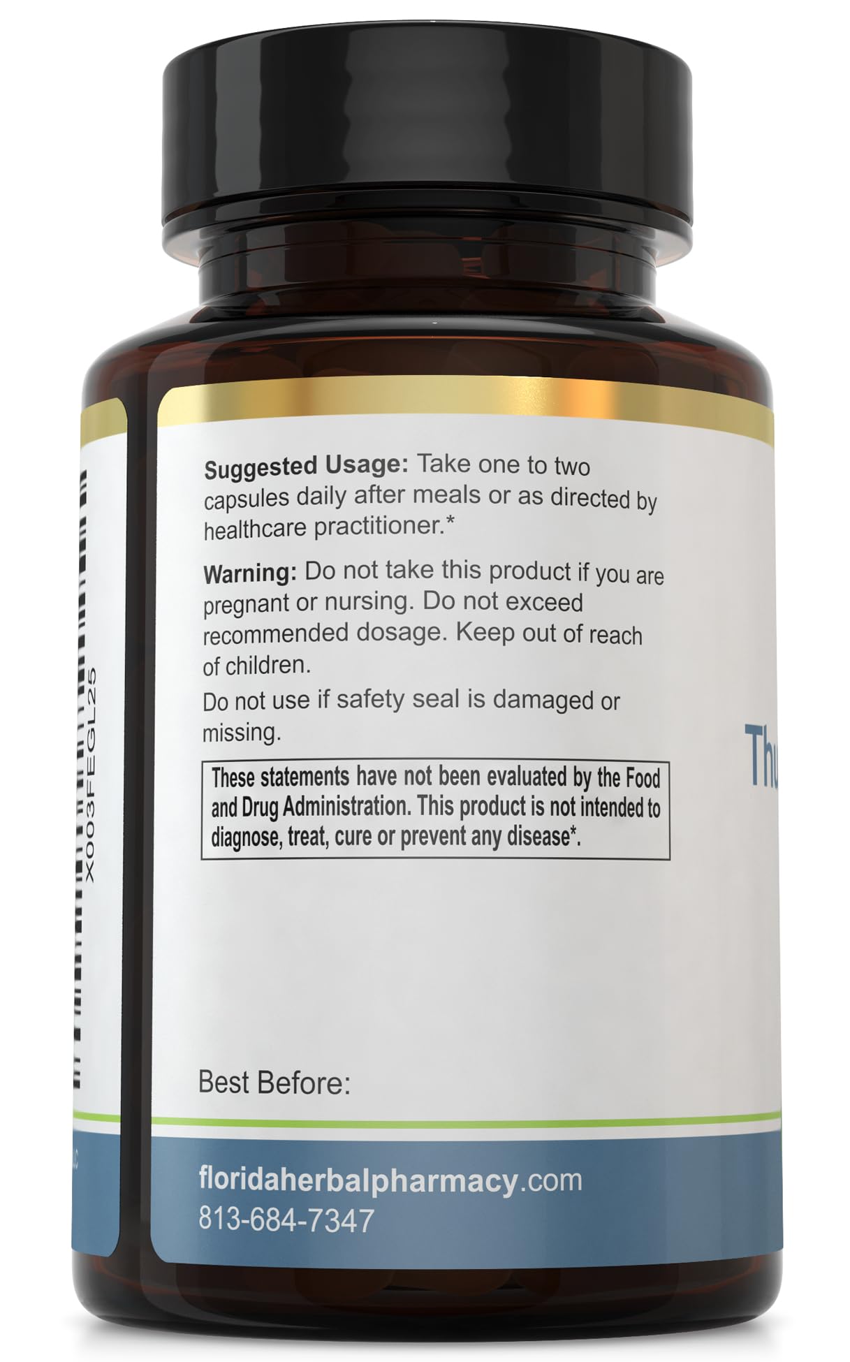 Florida Herbal Pharmacy Thunder God Vine Root Extract Capsules - 500 mg 10:1 Concentration