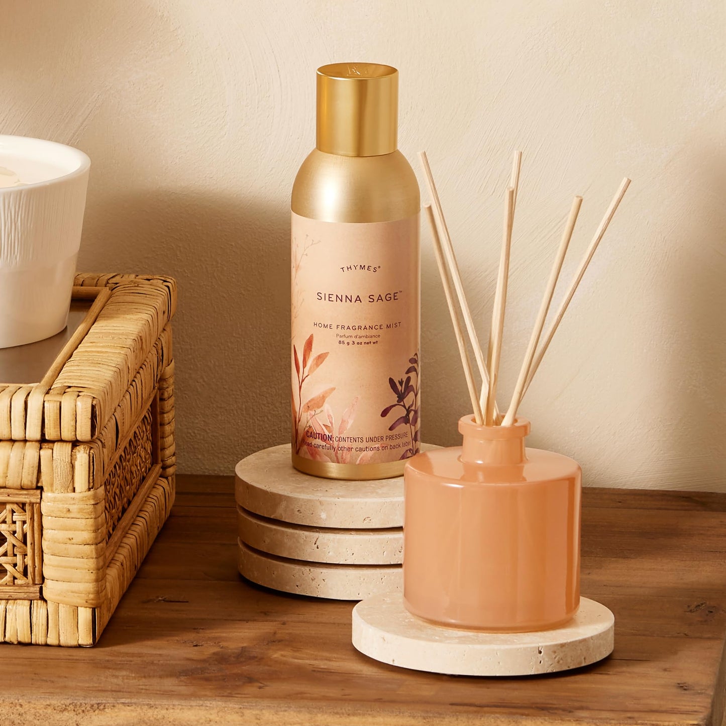 Thymes Sienna Sage Home Fragrance Mist (3.0 oz) | Luxury Room Spray - Natural, VOC Compliant