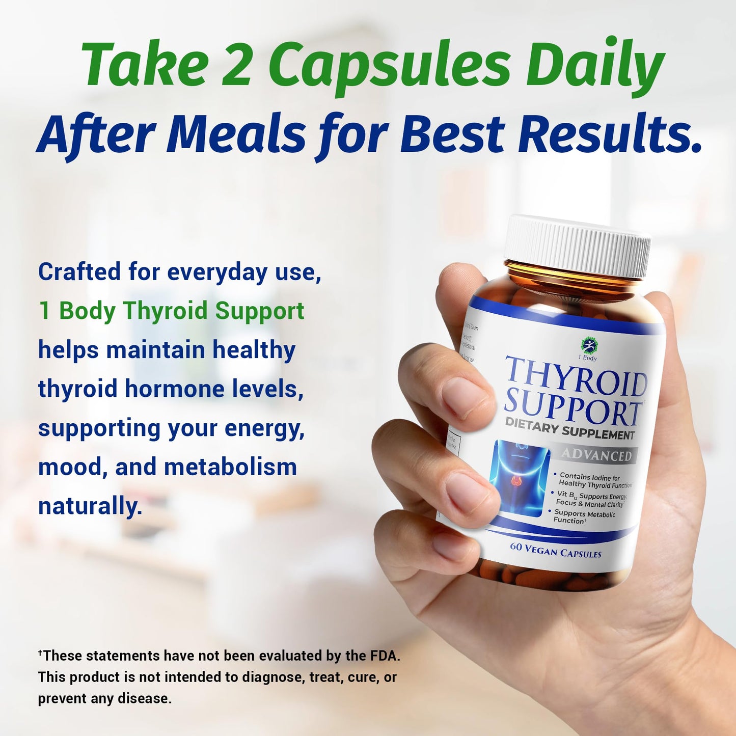 Thyroid Support Supplement - 30 Day Supply | Energy, Focus & Clarity