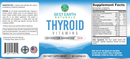 Best Earth Naturals Thyroid Support – 60 Capsules, Pack of 2