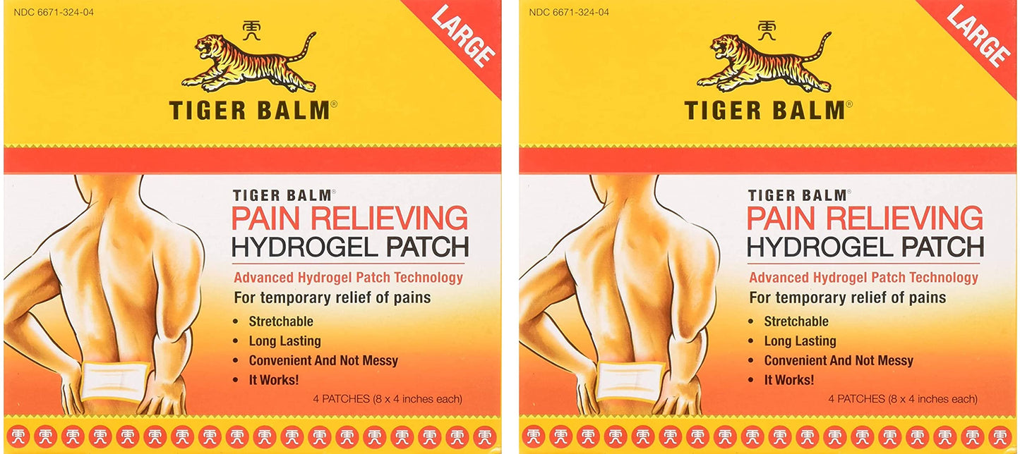 Tiger Balm Pain Relieving Patch – Large, Pack of 2 (8 Patches)