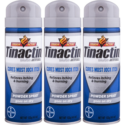 Tinactin Jock Itch Spray Powder 4.6 oz (Pack of 3) – Cooling, Absorbing Relief for Groin Area