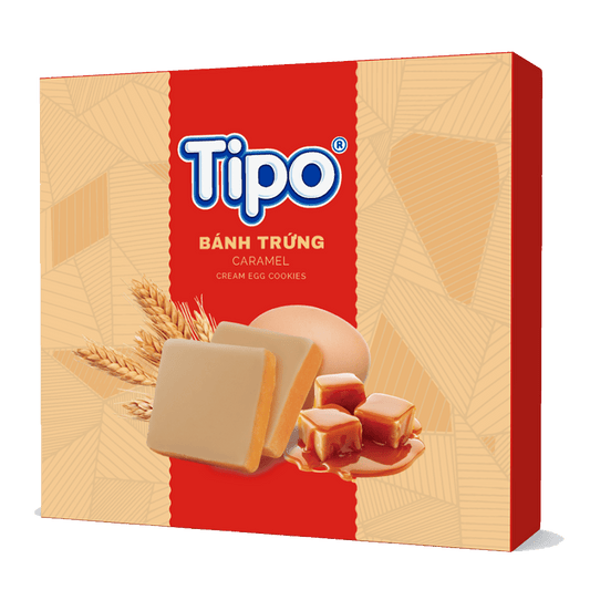 TIPO Caramel Cream Egg Cookies Banh Trung 250g