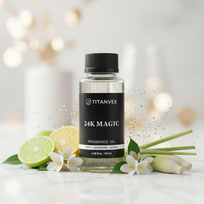 TitanVex 24K Magic Diffuser Oil – Luxury Hotel Collection Waterless Aromatherapy | Citrus, Jasmine & Lily | 4.06 fl oz