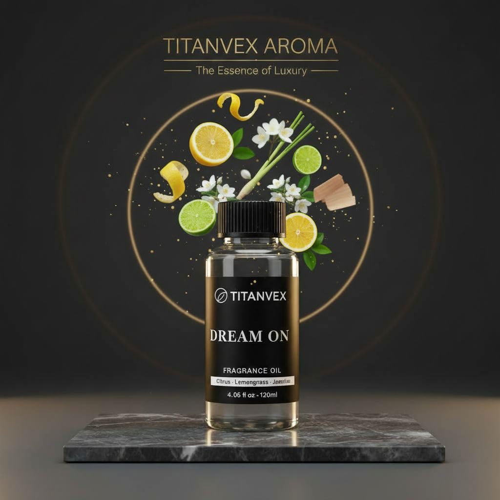 TitanVex Dream On White Tea & Vanilla Diffuser Oil – Luxury Hotel Scent (4.06 fl oz)