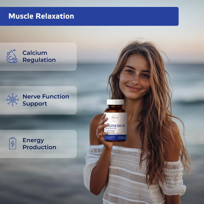 TIVA Nutraceutics Magnesium Glycinate – Gentle, High-Absorption for Sleep & Heart Health | 90 Capsules