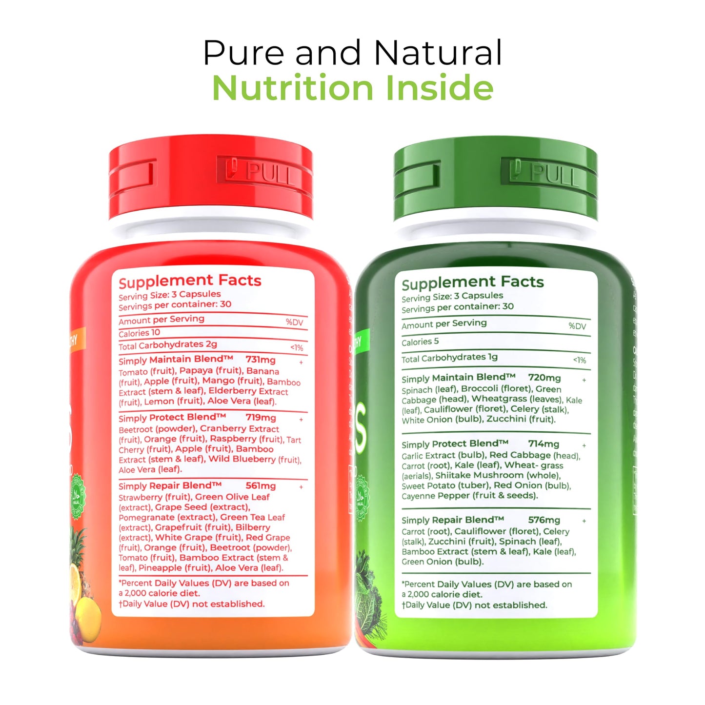 TM NATURALS Fruit & Veggies Supplement – 2x90 Count for Men & Women