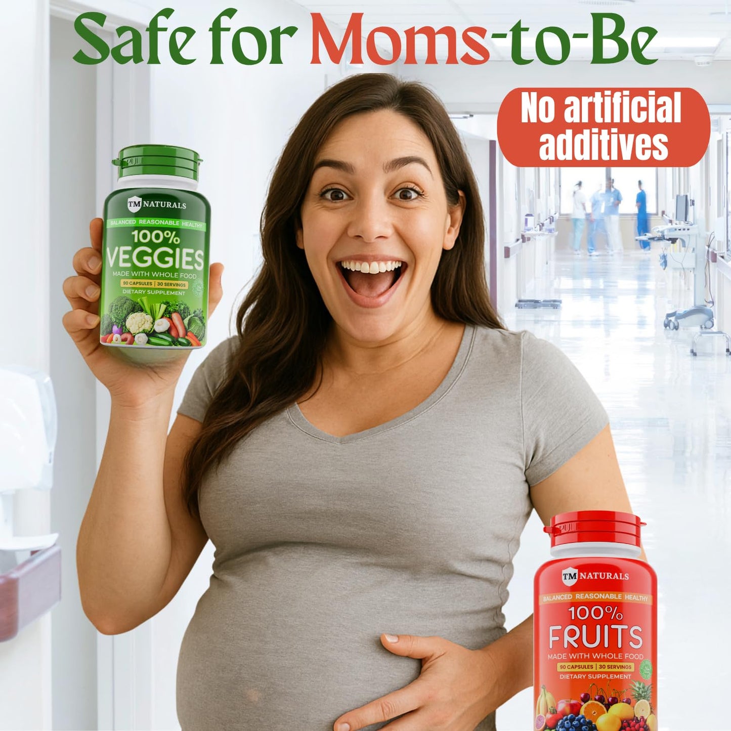 TM NATURALS Fruit & Veggies Supplement – 2x90 Count for Men & Women